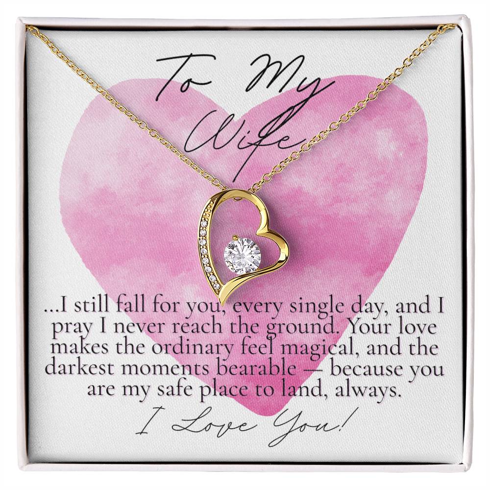 Romantic Gift for your wife: Watercolor Hearts Never reach the Ground (Forever Love version)