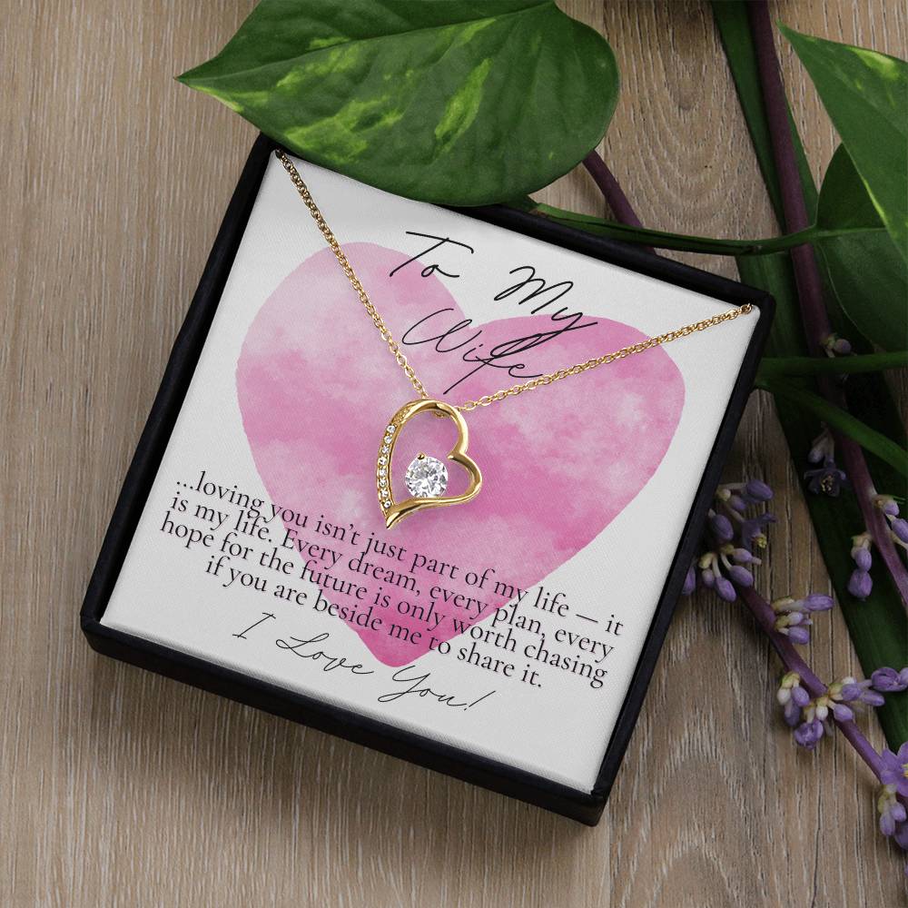 Romantic Gift for your wife: Watercolor Hearts Loving You is my life (Forever Love version)