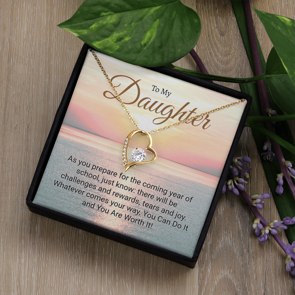 Inspirational Back to school necklace for Daughter