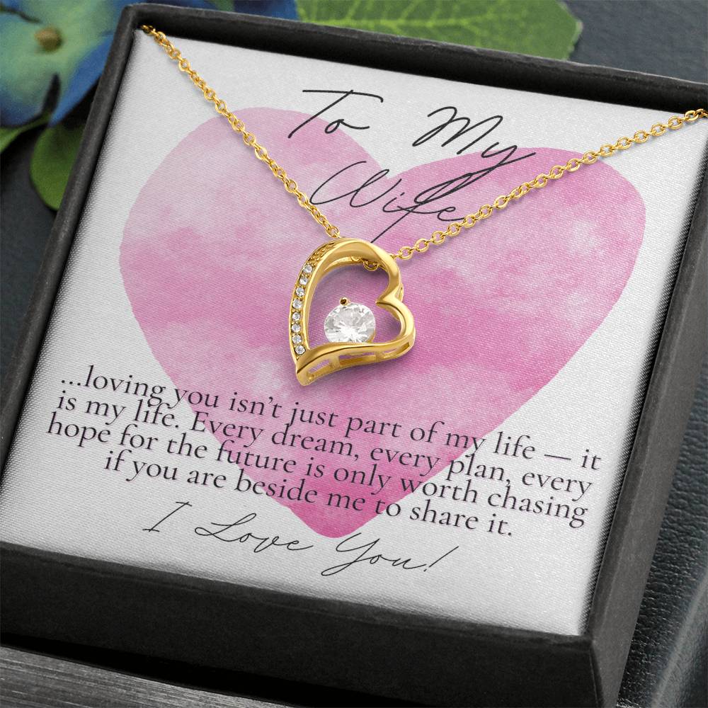 Romantic Gift for your wife: Watercolor Hearts Loving You is my life (Forever Love version)