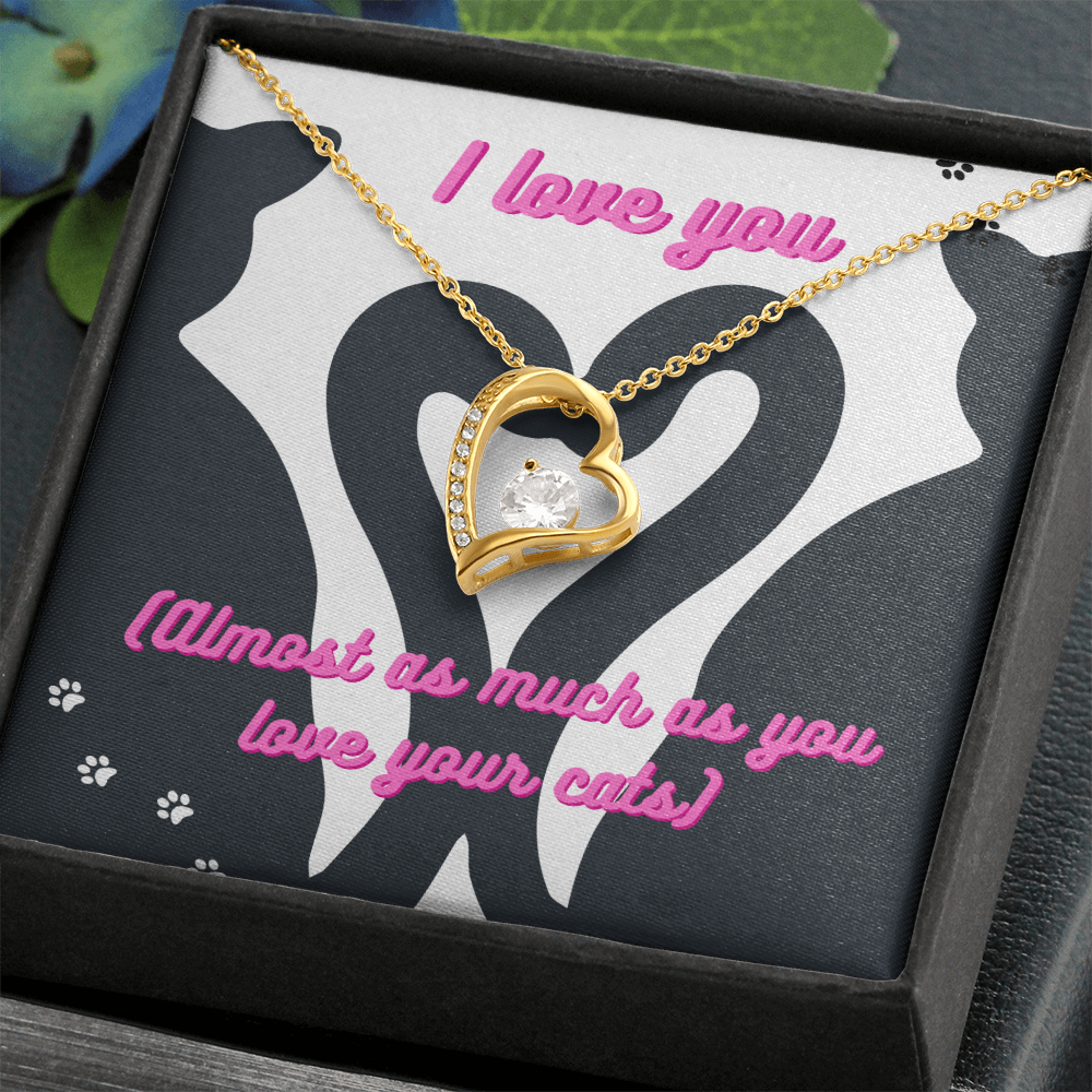 Cute Cat Lover Card | I Love My Cats Necklace for Pet Owners | Great Gift for Cat Lovers | Animal Lover Apparel