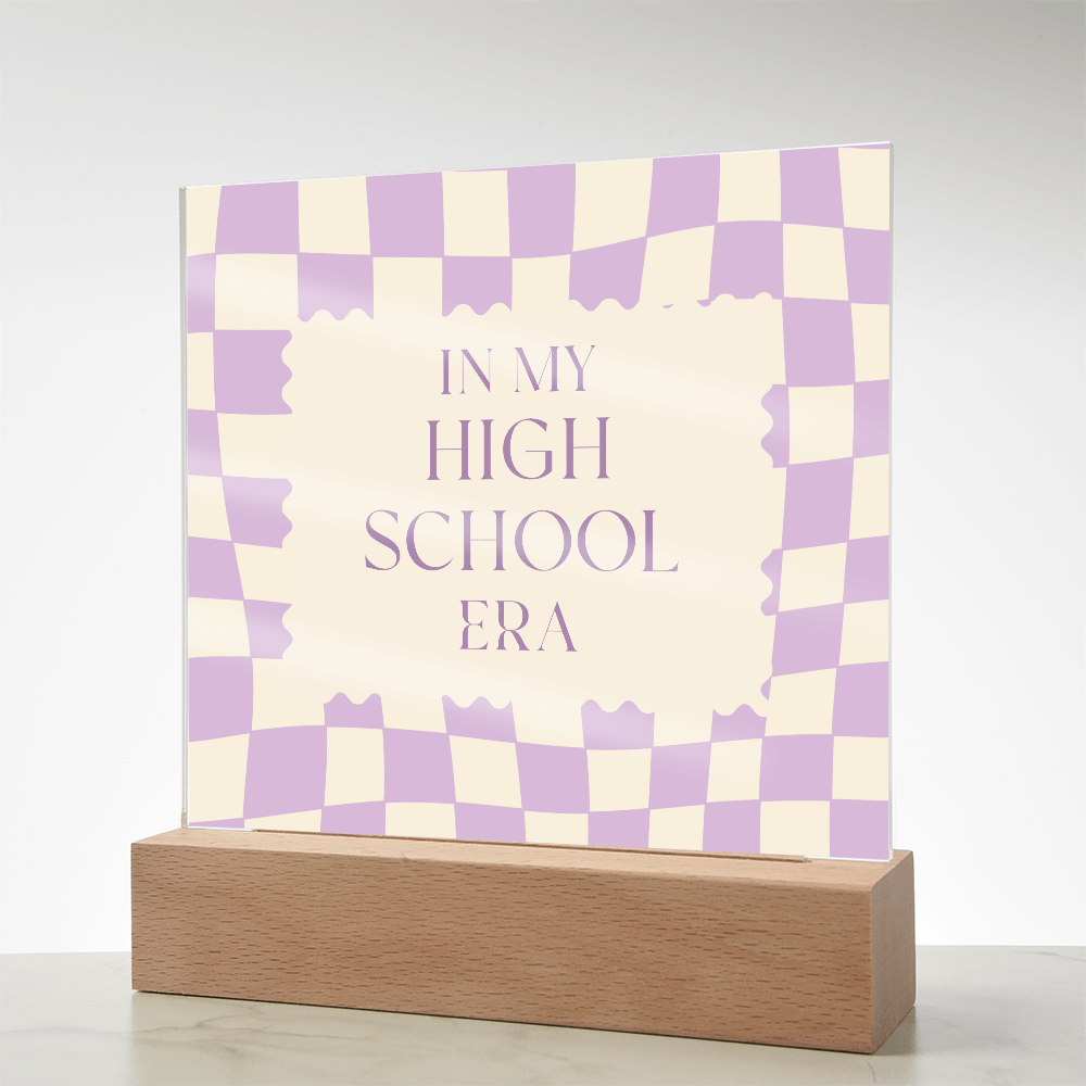 In my High School Era purple and cream retro decoration for classroom, desk, bedroom, etc.