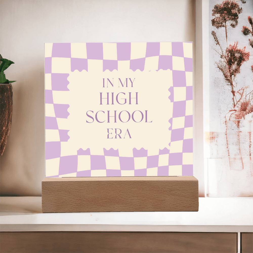 In my High School Era purple and cream retro decoration for classroom, desk, bedroom, etc.