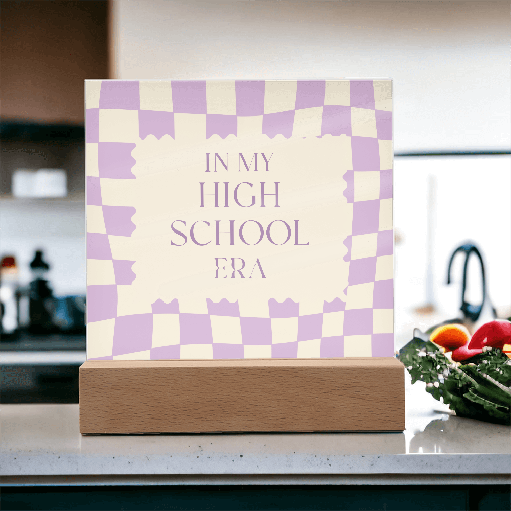 In my High School Era purple and cream retro decoration for classroom, desk, bedroom, etc.