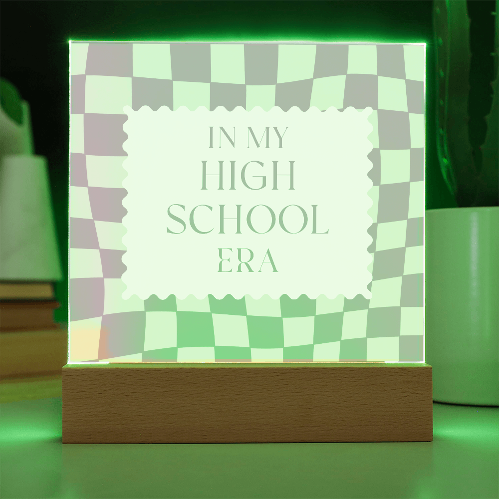 In my High School Era pink and tangerine retro decoration for classroom, desk, bedroom, etc.