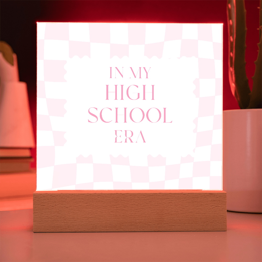 In my High School Era purple and cream retro decoration for classroom, desk, bedroom, etc.