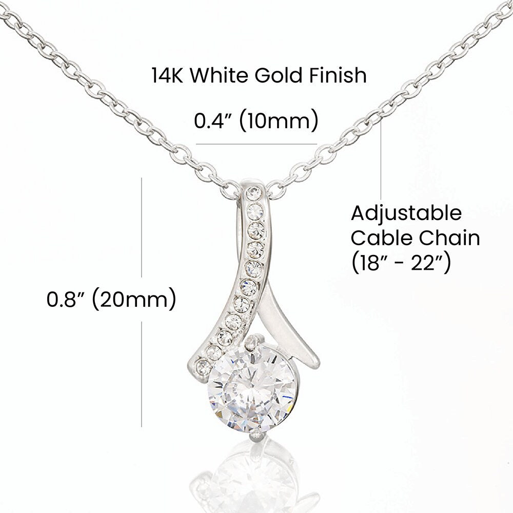 Terrific Nine years' anniversary gift: Alluring Beauty ribbon pendant reminds her that your love is forever!