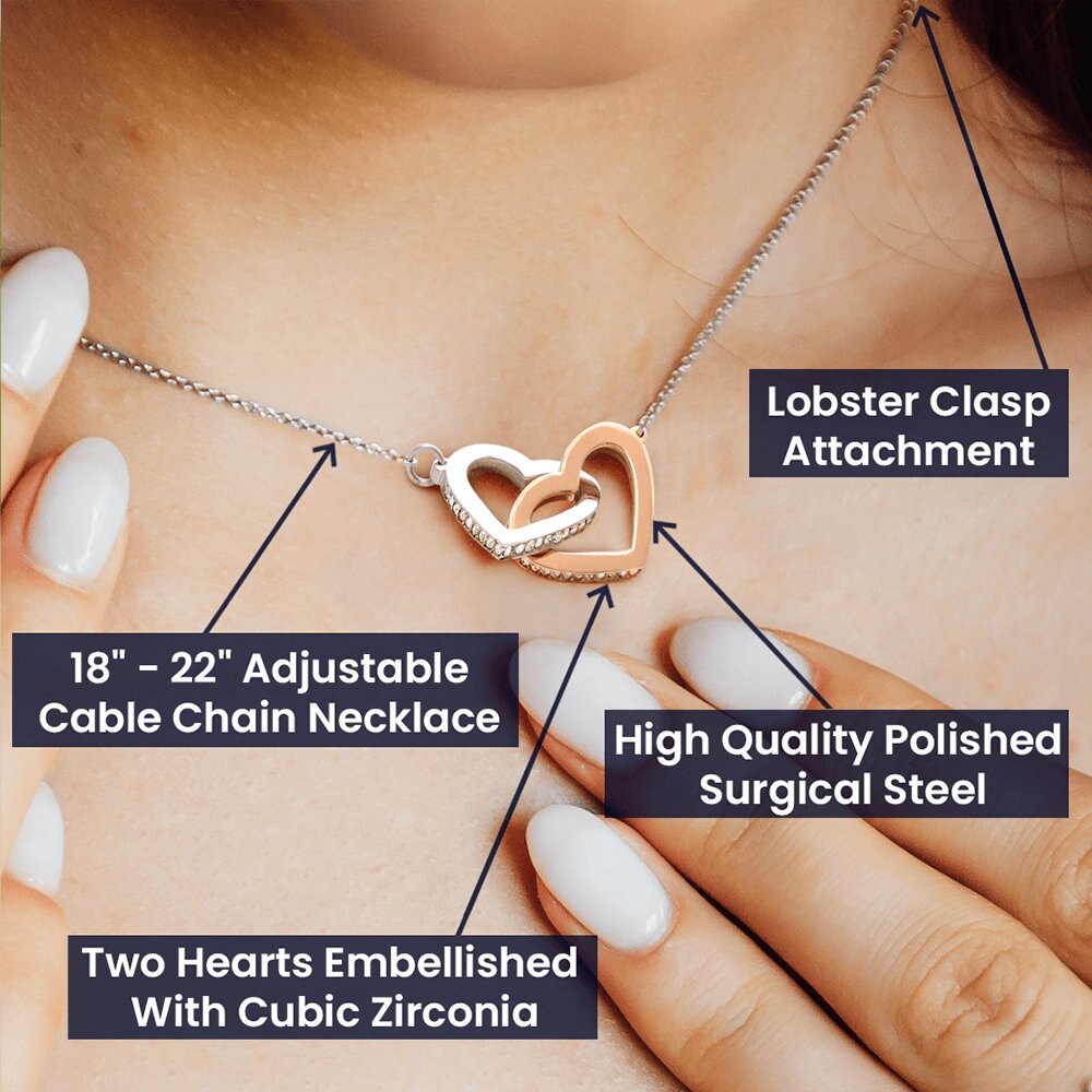 Amazing Eight year anniversary Gift: nterlocking hearts pendant; Love that will truly last.