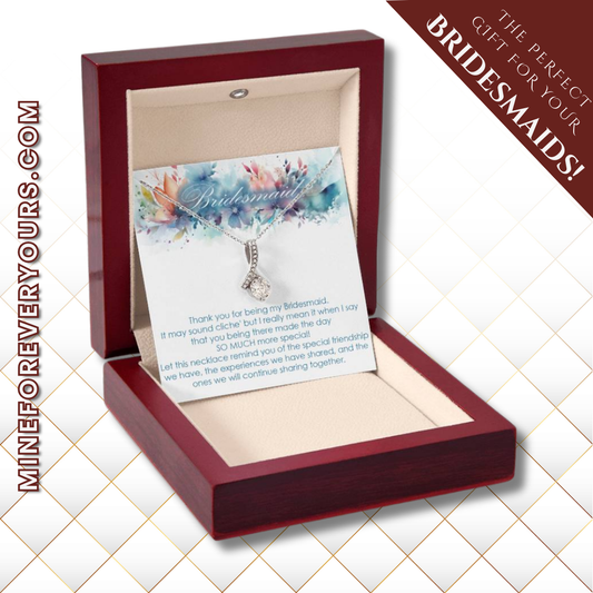 Thank you gift for Bridesmaid for wedding in the past. Alluring beauty necklace.