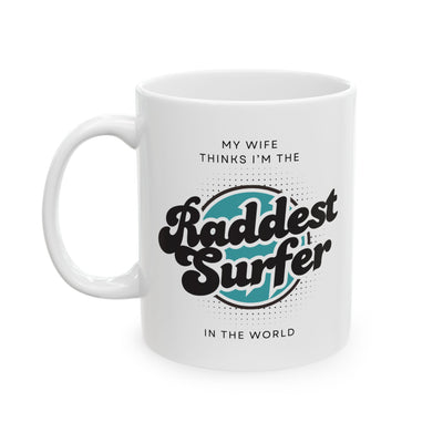 Mug - Raddest Surfer in the World Gift for Husband from Wife
