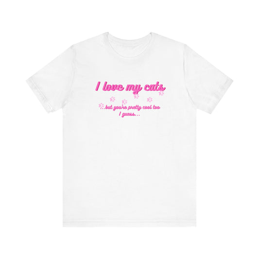 Cute Cat Lover Tee | I Love My Cats T-Shirt for Pet Owners | Great Gift for Cat Lovers | Animal Lover Apparel