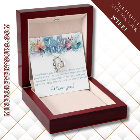 Perfect Necklace gift for wife: Your Beauty, Integrity and Intelligence (Forever Love variation)