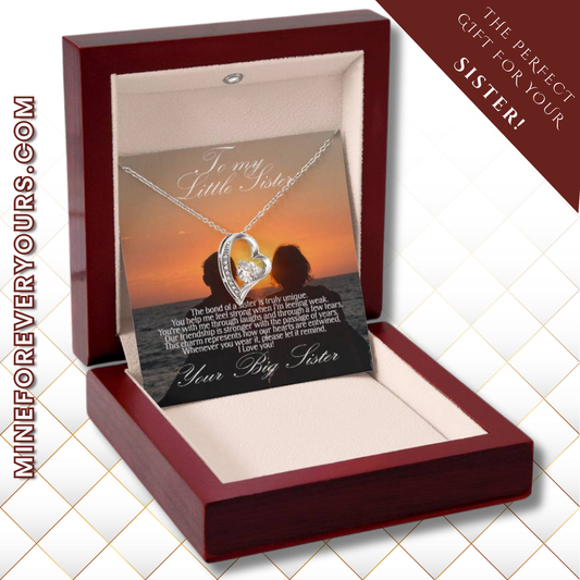 To Little Sister forever love necklace