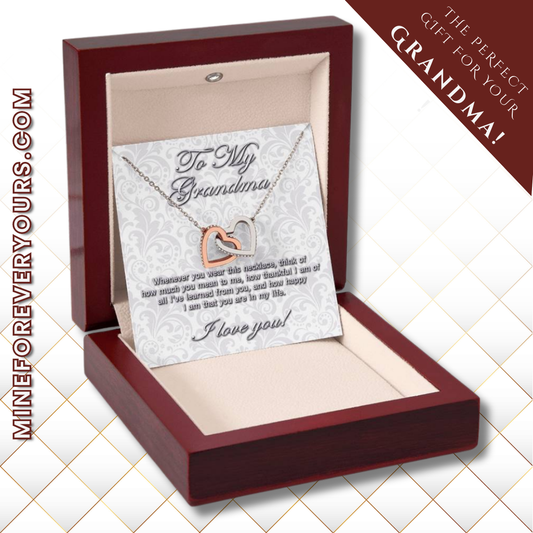 To my Grandma Interlocking hearts necklace