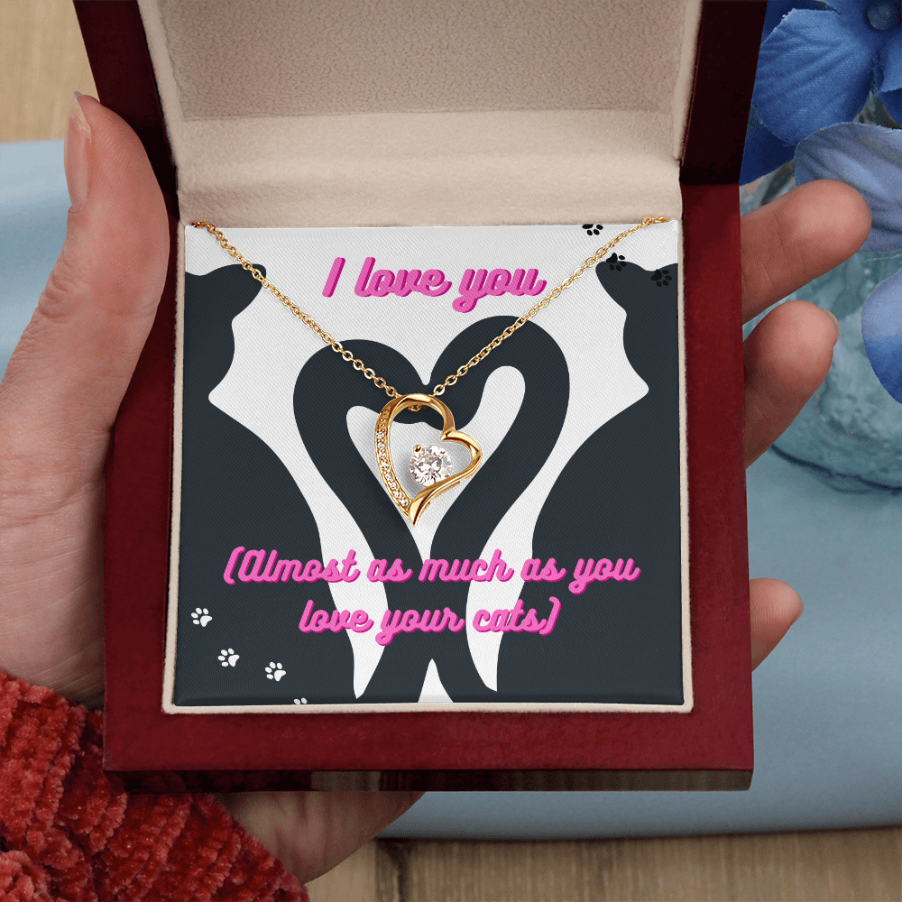 Cute Cat Lover Card | I Love My Cats Necklace for Pet Owners | Great Gift for Cat Lovers | Animal Lover Apparel