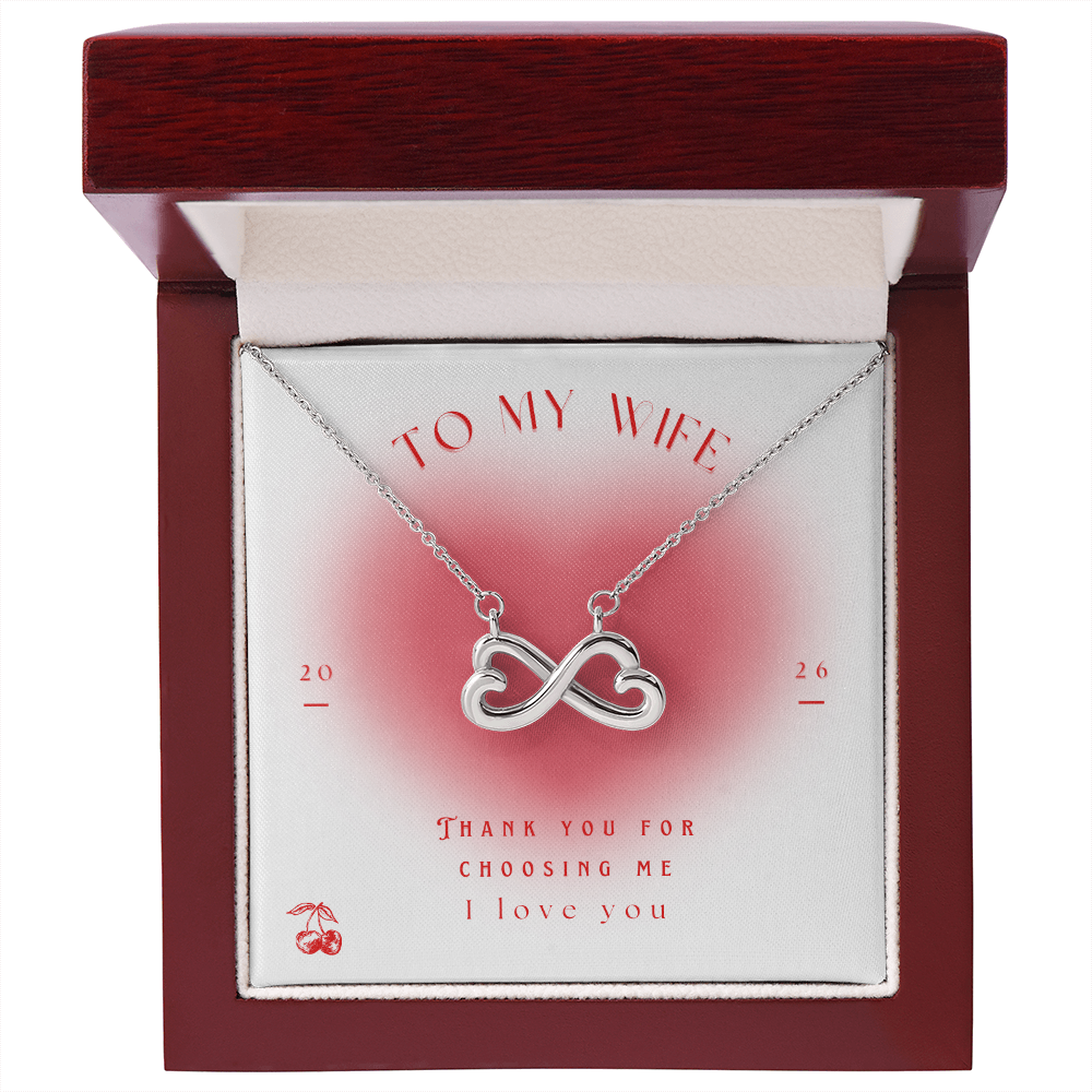 To my Wife Infinity Heart necklace