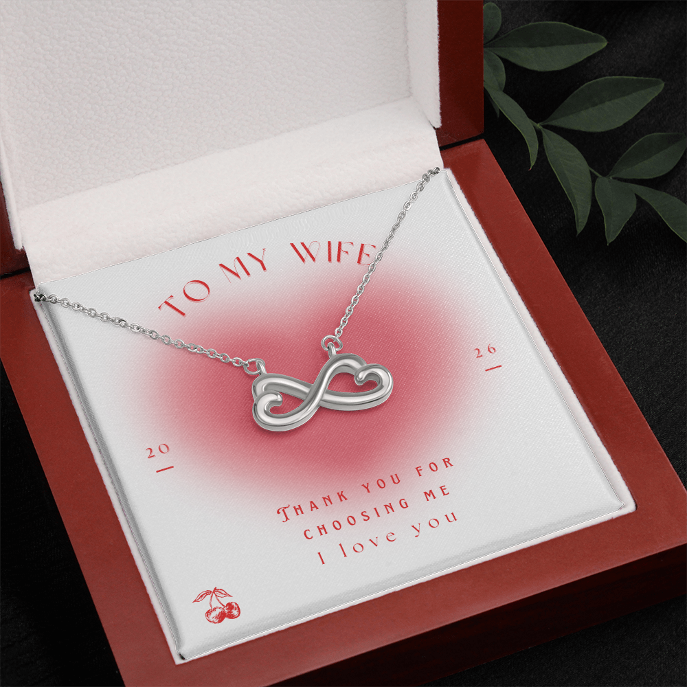 To my Wife Infinity Heart necklace