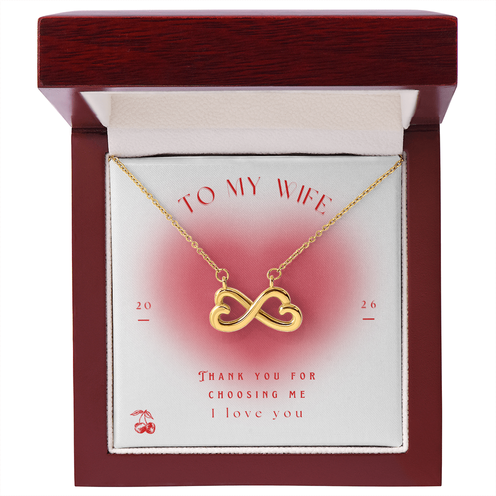 To my Wife Infinity Heart necklace