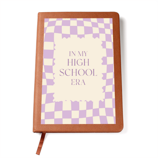 In my High School Era purple and cream retro Journal for Student or Teacher Back to School