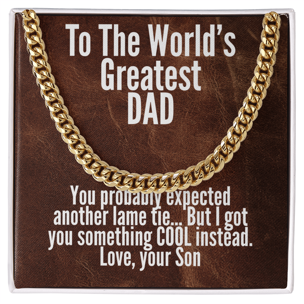 World's Greatest Dad Cuban Link