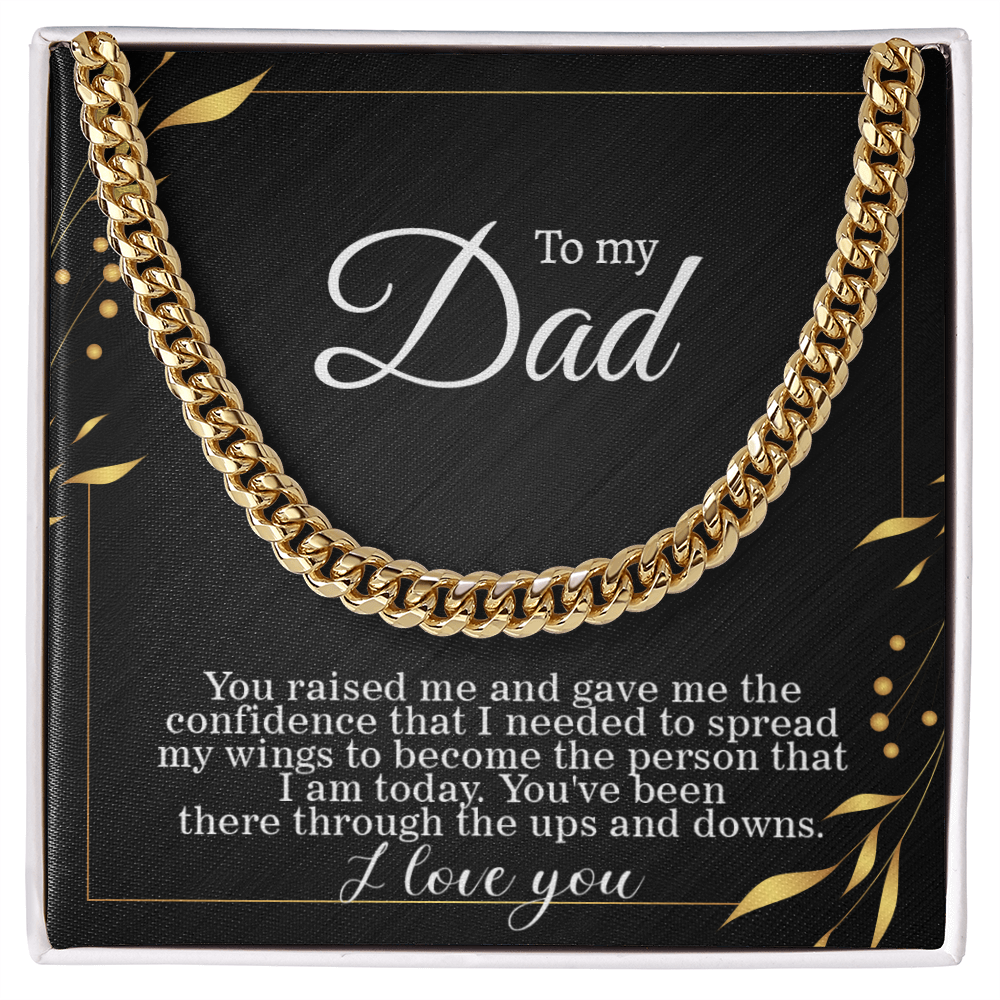 To Dad, Spreading my Wings Card Cubin Link gift for graduation day, moving out, or going to college