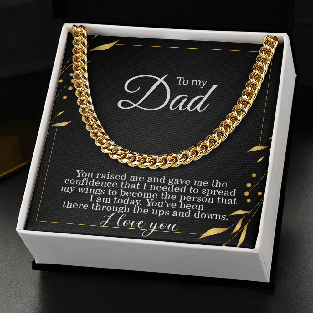 To Dad, Spreading my Wings Card Cubin Link gift for graduation day, moving out, or going to college