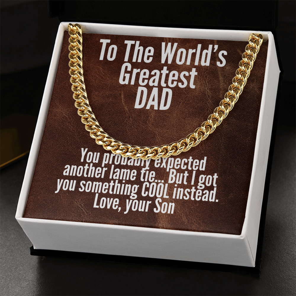 World's Greatest Dad Cuban Link