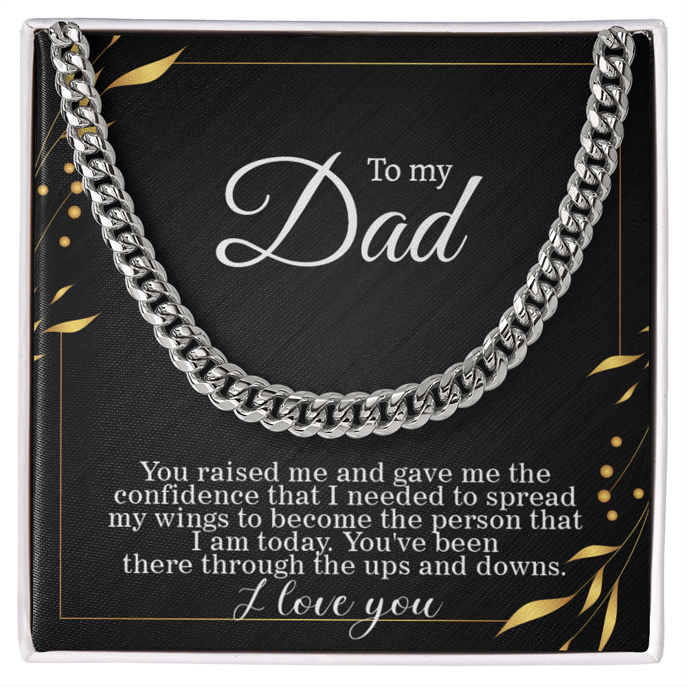 To Dad, Spreading my Wings Card Cubin Link gift for graduation day, moving out, or going to college