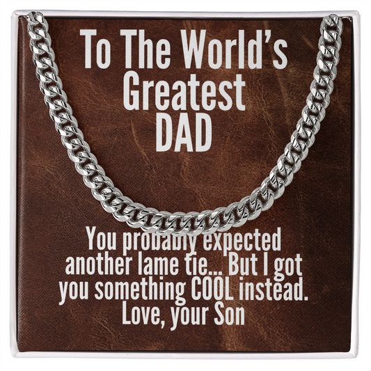 World's Greatest Dad Cuban Link
