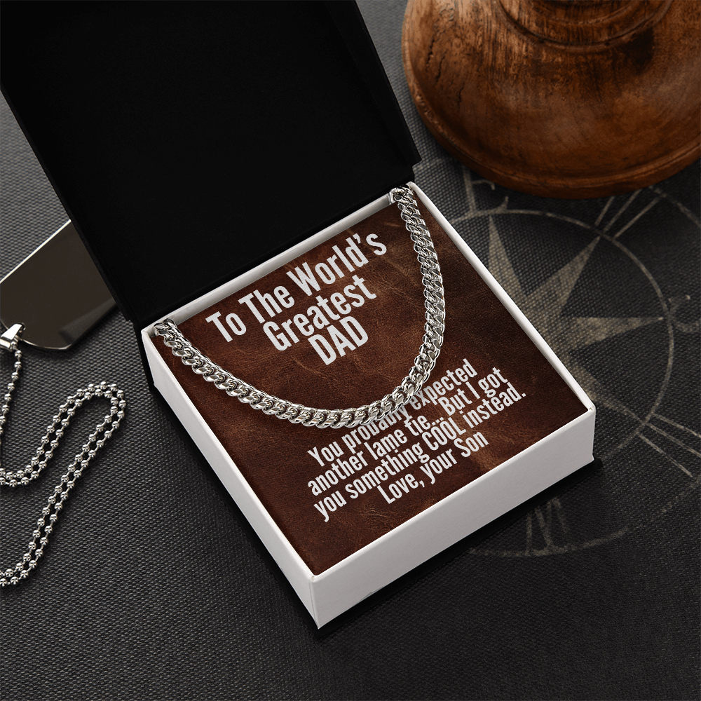 World's Greatest Dad Cuban Link