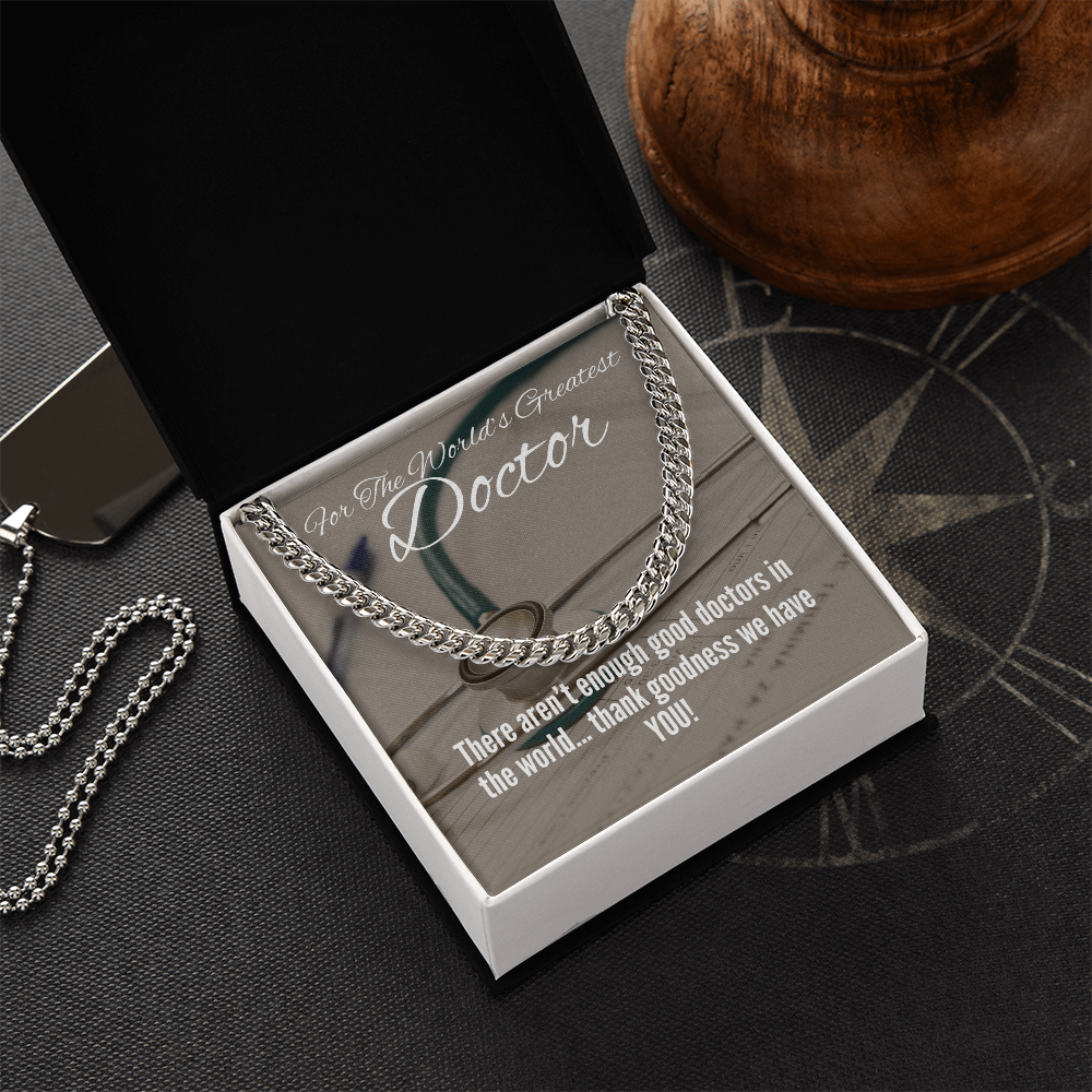 World's Greatest Doctor Cuban Link necklace