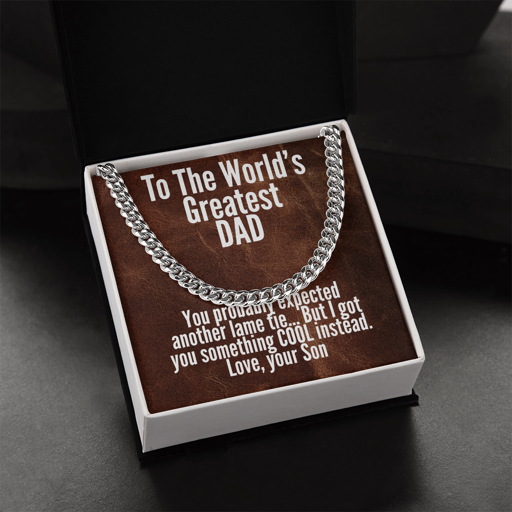 World's Greatest Dad Cuban Link