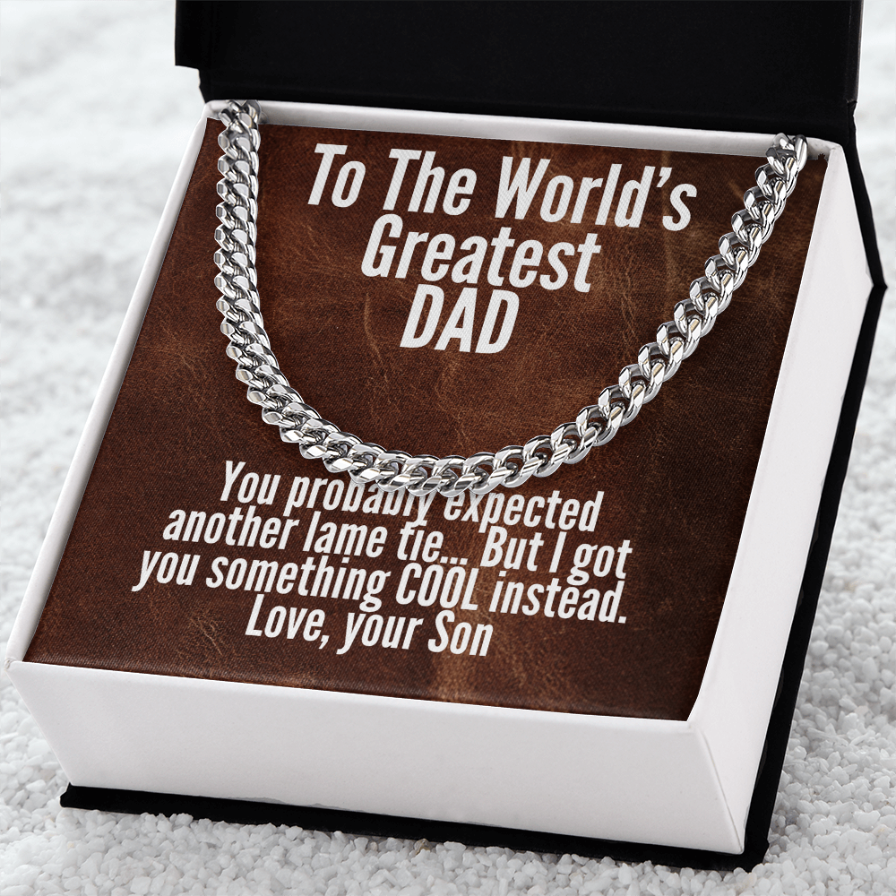 World's Greatest Dad Cuban Link