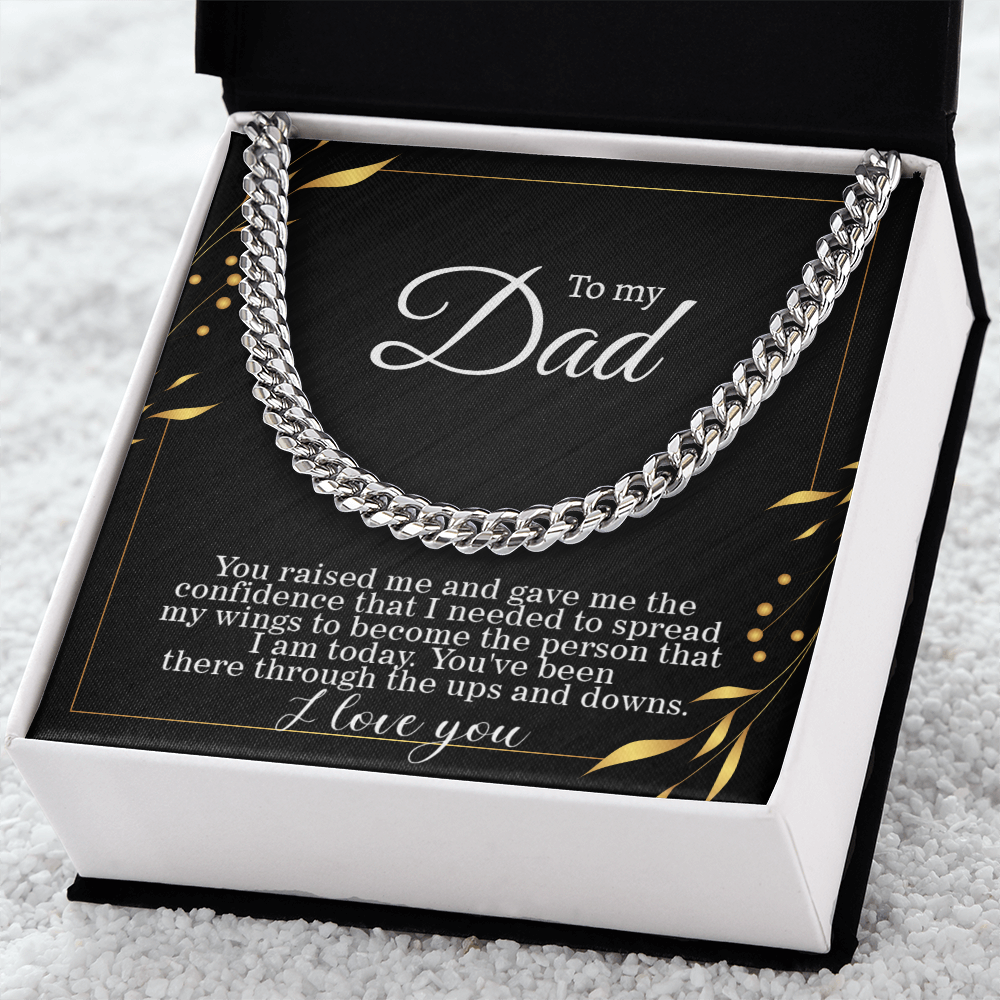 To Dad, Spreading my Wings Card Cubin Link gift for graduation day, moving out, or going to college