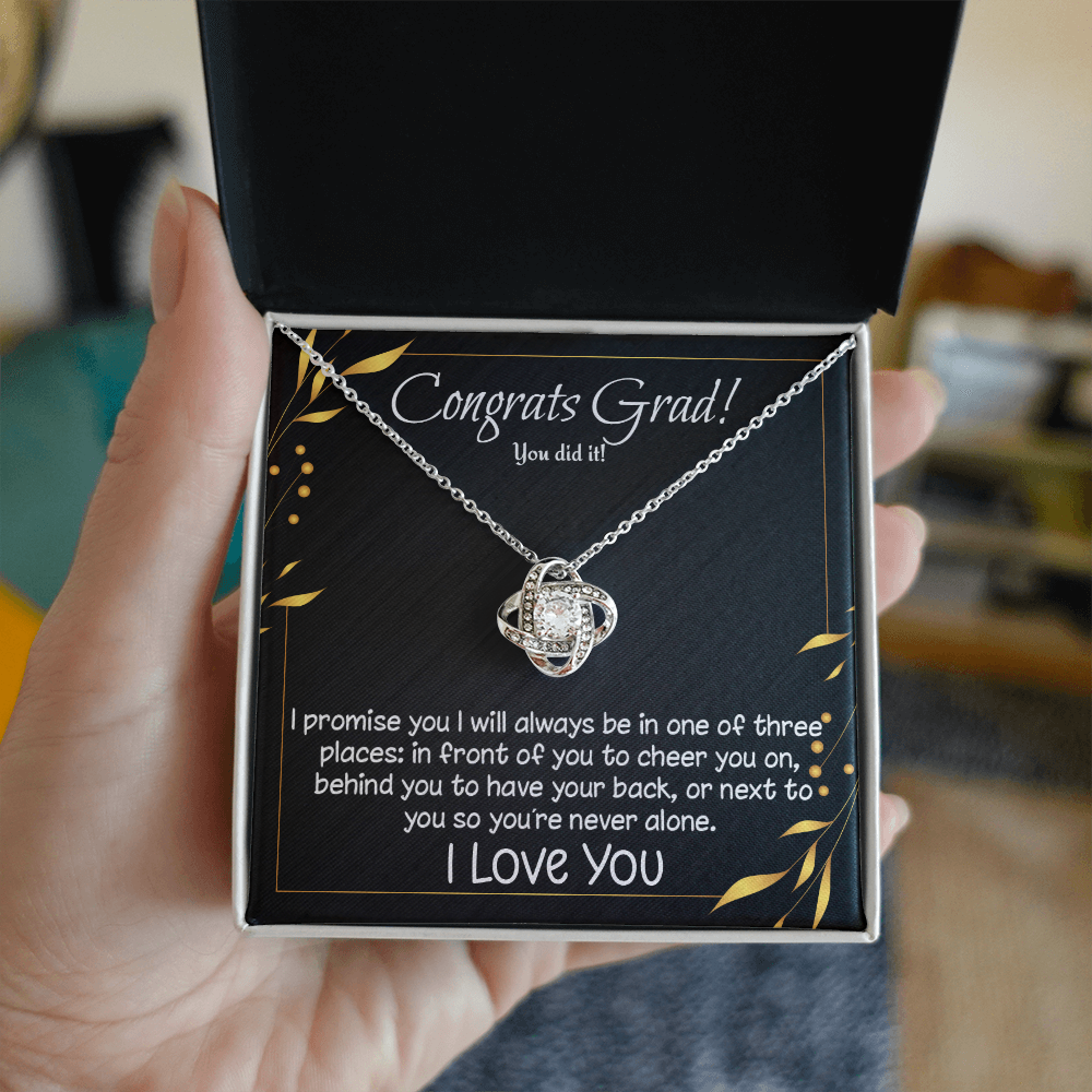 Congrats Grad! Love knot necklace for high school, college, etc.  graduate