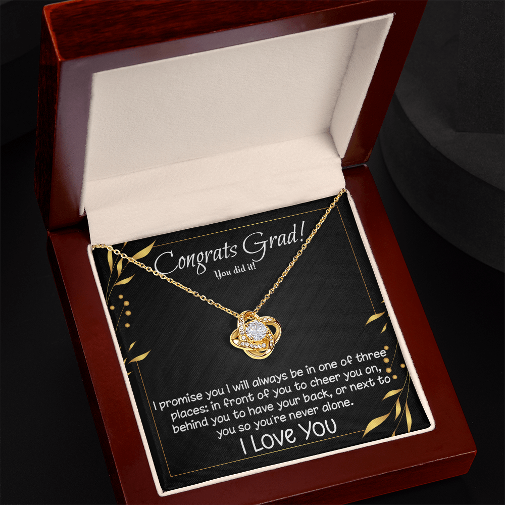 Congrats Grad! Love knot necklace for high school, college, etc.  graduate