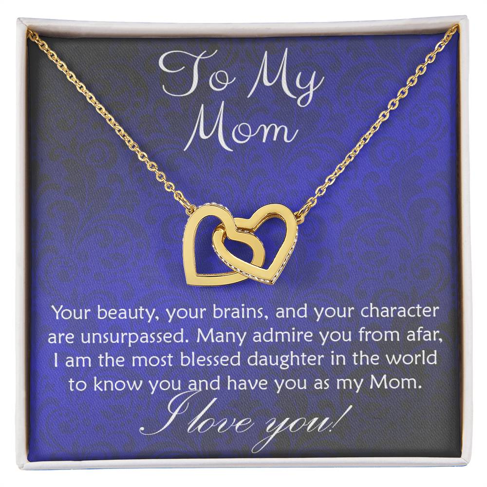 From Daughter to Mom... Interlocking Hearts necklace