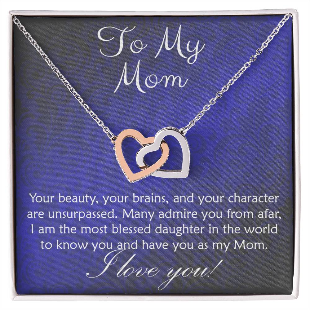 From Daughter to Mom... Interlocking Hearts necklace