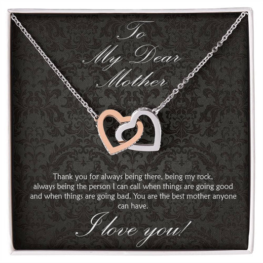 For the Mother who has always been there for you! Interlocking hearts necklace