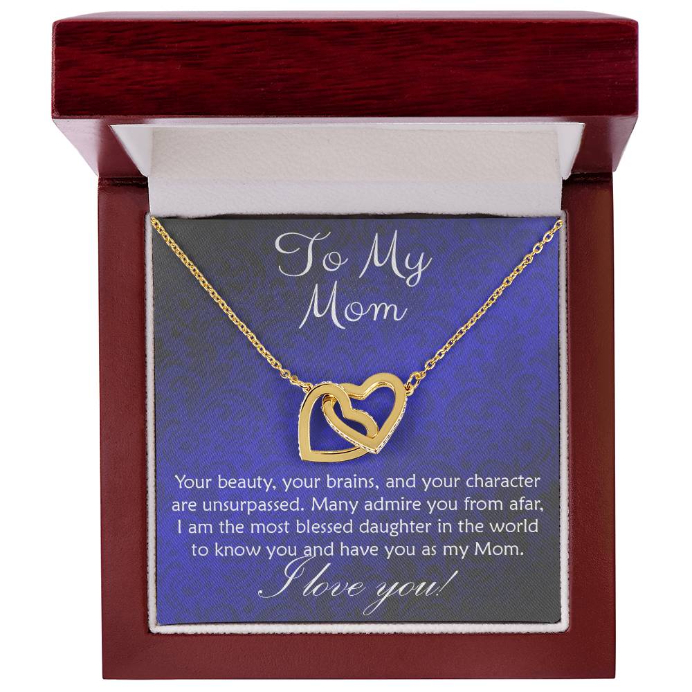 From Daughter to Mom... Interlocking Hearts necklace