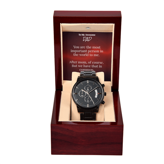 Chronograph Watch for Dad with Sarcastic Card from Son