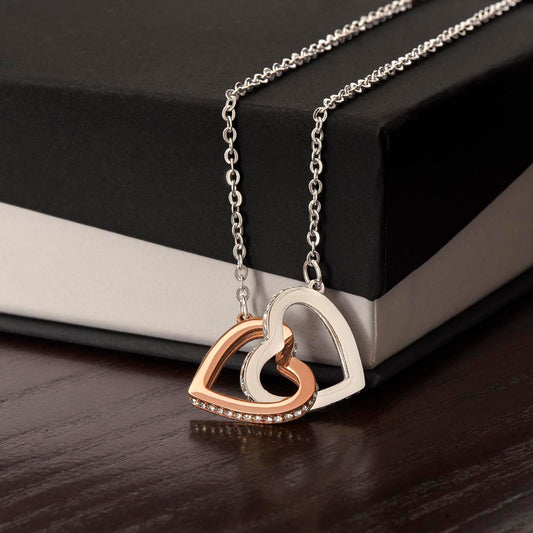For YOU! Interlocking Hearts Necklace with no message card