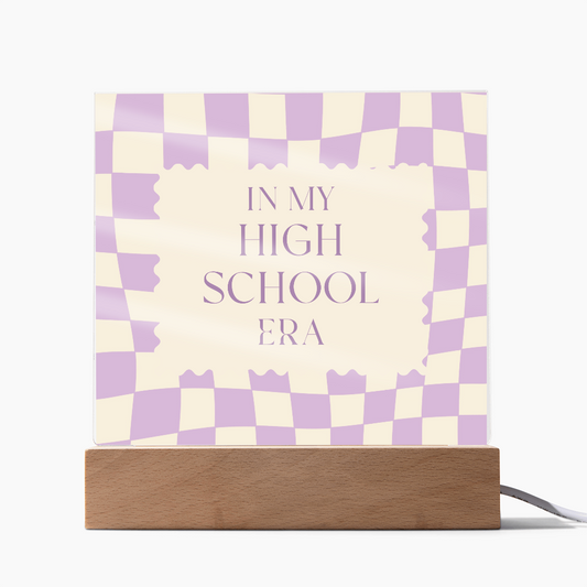 In my High School Era purple and cream retro decoration for classroom, desk, bedroom, etc.