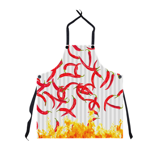 Hot Chef Apron... Chili peppers and fire!
