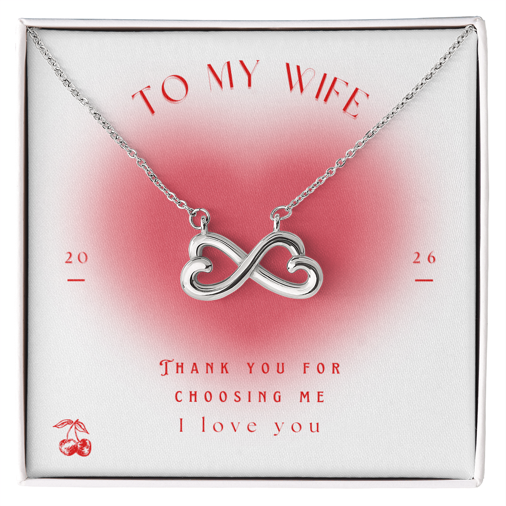 To my Wife Infinity Heart necklace