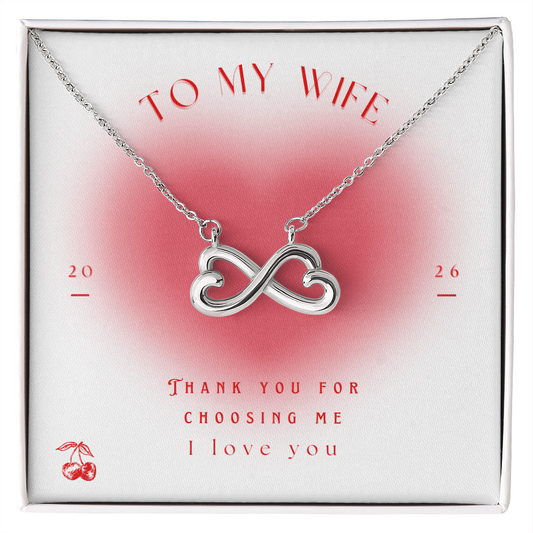 To my Wife Infinity Heart necklace