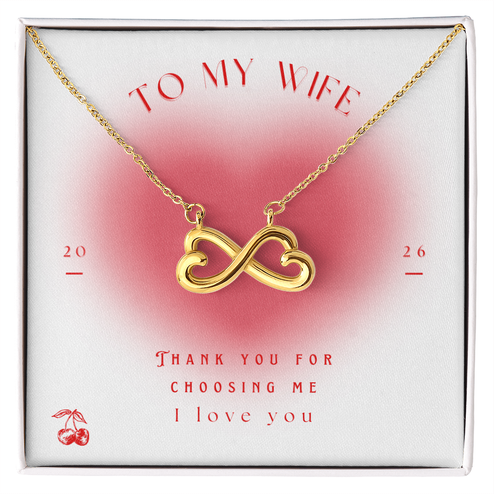 To my Wife Infinity Heart necklace