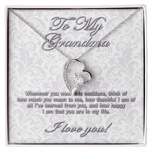 To My Grandma Forever Love necklace