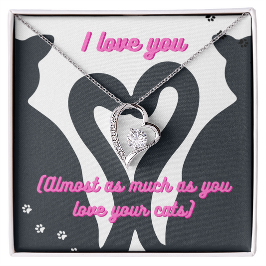 Cute Cat Lover Card | I Love My Cats Necklace for Pet Owners | Great Gift for Cat Lovers | Animal Lover Apparel