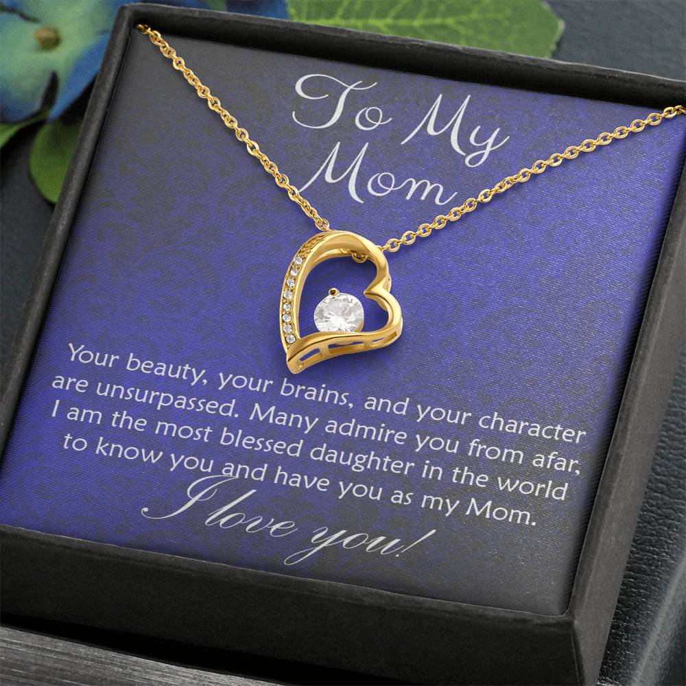 From Daughter to Mom... Forever Heart necklace